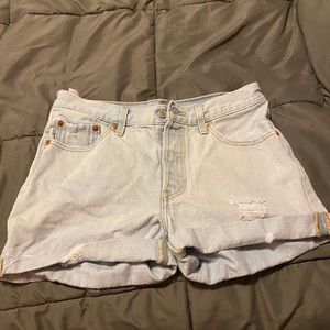 Levi’s high rise mom shorts.